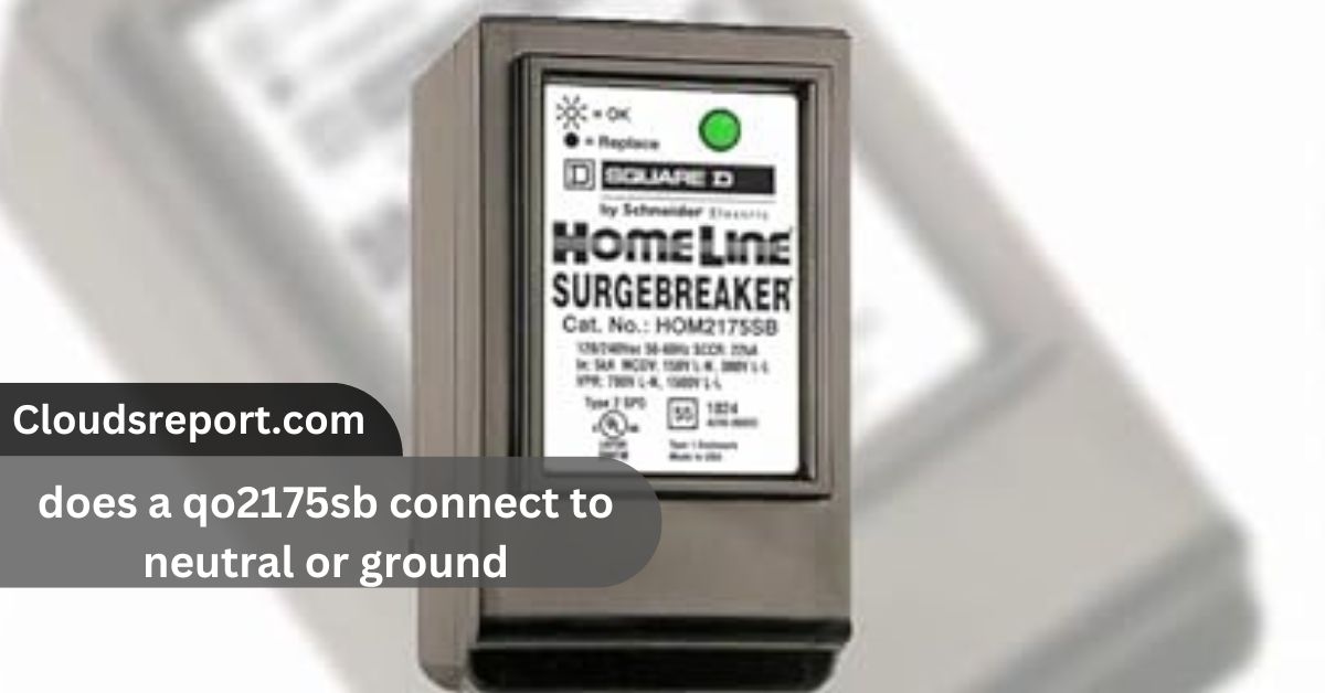 does a qo2175sb connect to neutral or ground